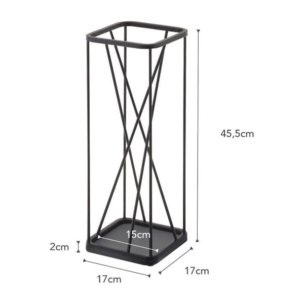 Черна стойка за чадър Square - YAMAZAKI-image-4