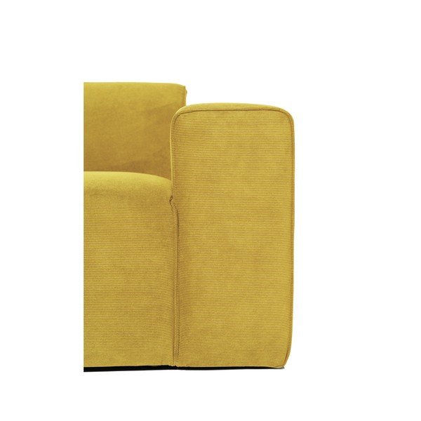 Ъглов диван от жълт велур (ляв ъгъл) Sting - Scandic-image-4