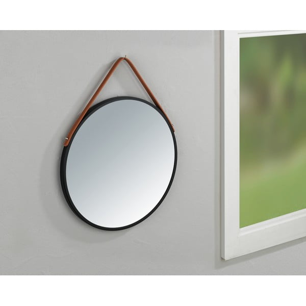 Черно огледало за окачване, ø 40 cm Borrone - Wenko-image-4