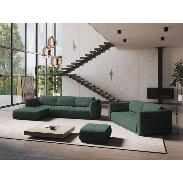 Зелен ъглов диван (ляв ъгъл) Hoku – Makamii-image-1