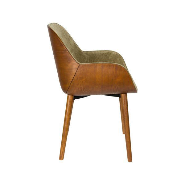 Зелен тапициран трапезен стол с подлакътници Taylor – Dutchbone-image-3