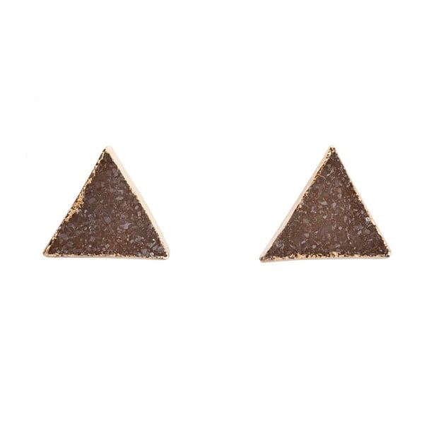 Náušnice z přírodních ametystových trojúhelníků Decadorn
