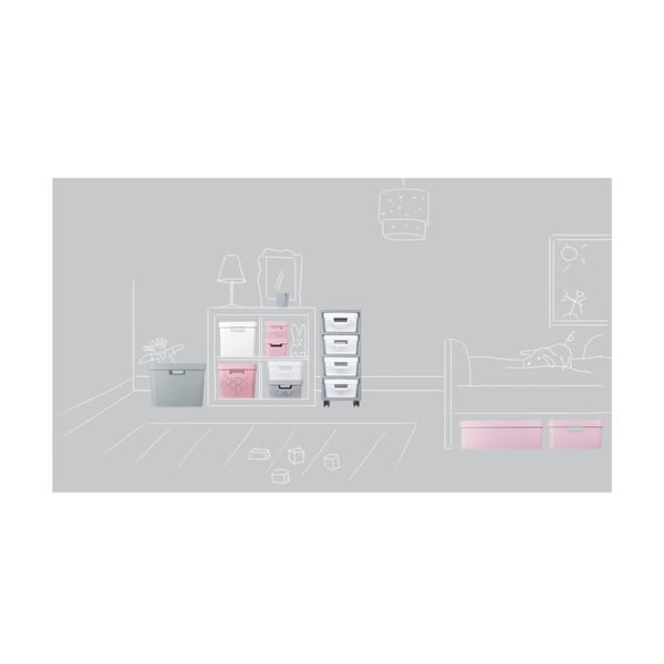 Пластмасовa подвижнa етажерка в бяло и сиво 29,5x65,5 cm Infinity – Curver-image-3