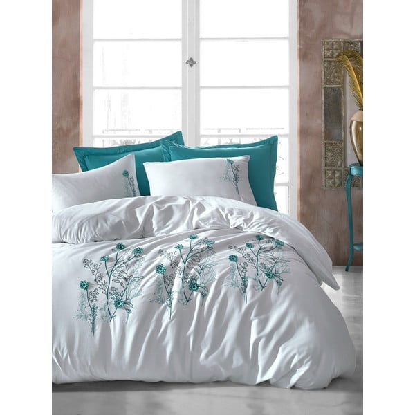 Спално бельо за двойно легло от памучен сатен Cotton Box , 240 x 260 cm Tekla - Mijolnir