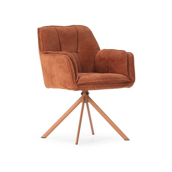 Теракотени тапицирани трапезни столове в комплект 2 бр. Keiko – Marckeric