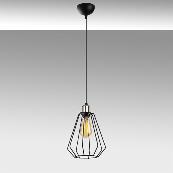 Черно метално висящо осветително тяло Opviq lights Mando - Opviq lights-image-1