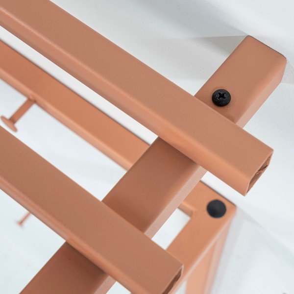 Метална стенна закачалка в цвят сьомга с рафт 76 cm Rizzoli – Spinder Design-image-4