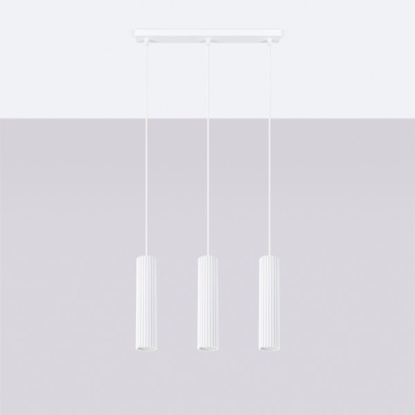 Бяло висящо осветително тяло Gleam – Sollux-image-3