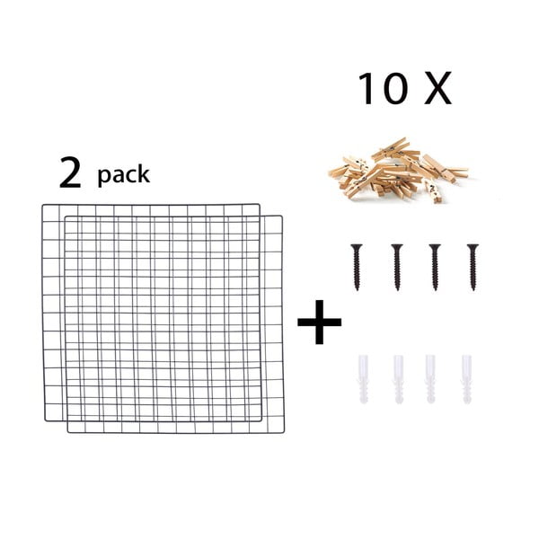 Комплект от 2 черни табла за напомняне, 60 x 60 cm - Evila Originals-image-2