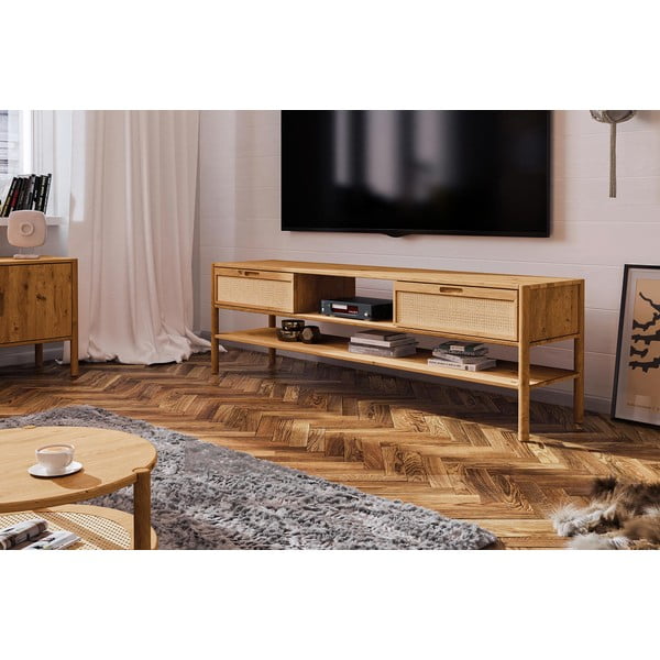Масичка за телевизор от дъб 204x64 cm Pola - The Beds-image-4