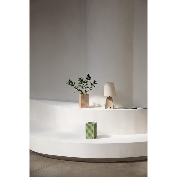 Бежова бетонна настолна лампа с текстилен абажур (височина 45 cm) Saba – Zuiver-image-3