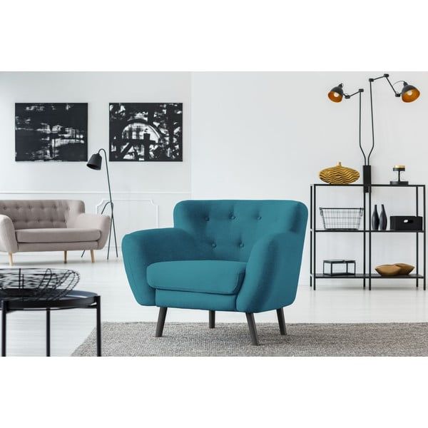 Тюркоазено кресло Cosmopolitan design Hampstead - Cosmopolitan Design-image-4