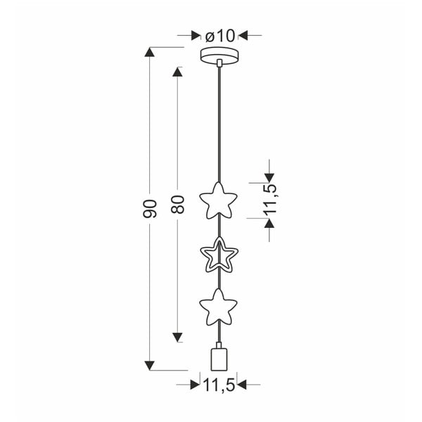 Жълто-бяла детска лампа с метален абажур Single - Candellux Lighting-image-2