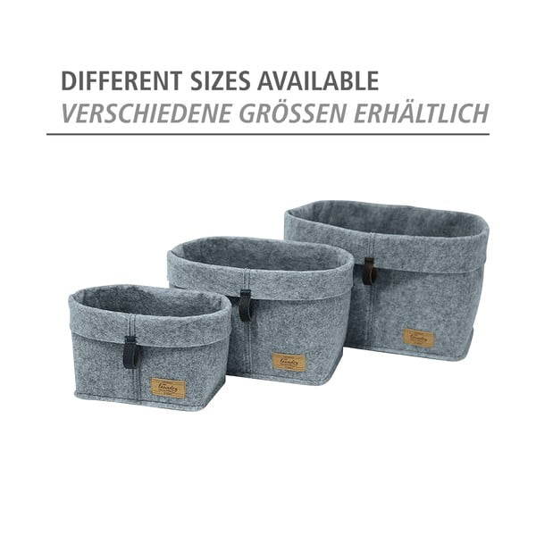 Сив текстилен органайзер Филц, 18 x 12 cm Feli - Wenko-image-3