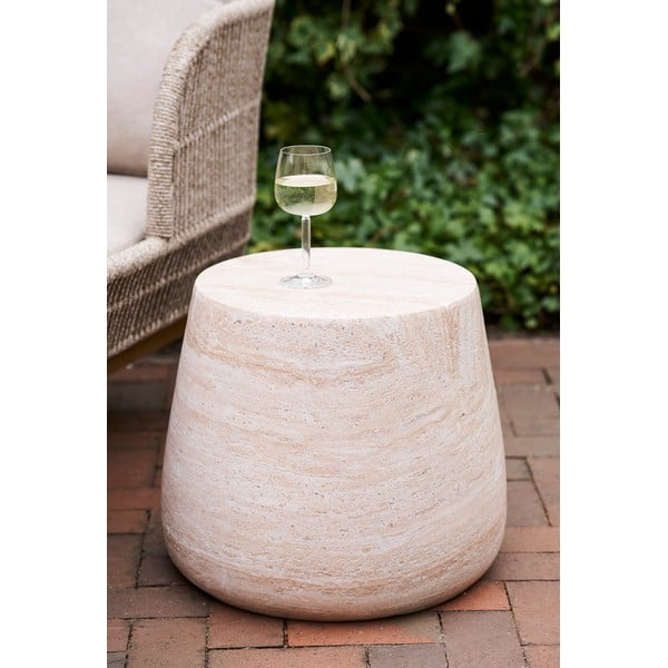 Каменна кръгла градинска масичка ø 47,5 cm Bonn – House Nordic-image-2