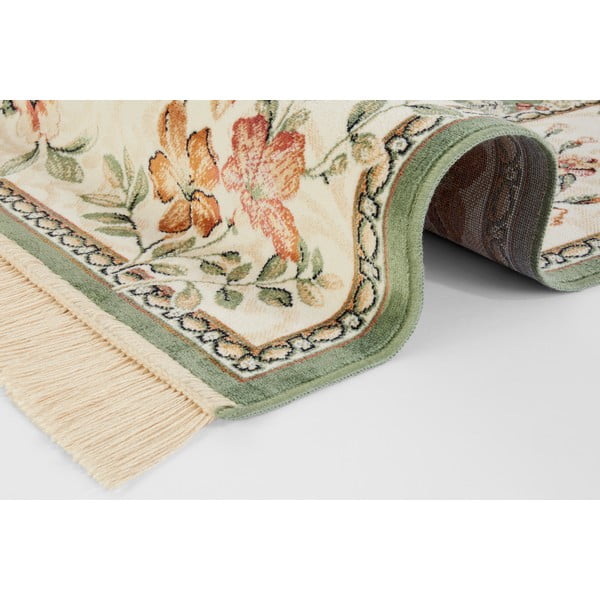 Килим от вискоза в зелено и кремаво 95x140 cm Oriental – Nouristan-image-2