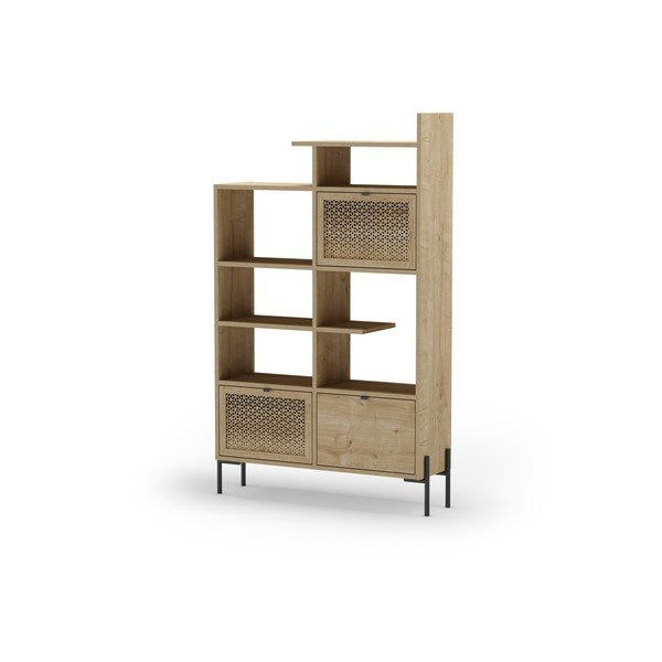 Етажерка за книги в дъбов декор в естествен цвят 99x160 cm Inca - Marckeric-image-3