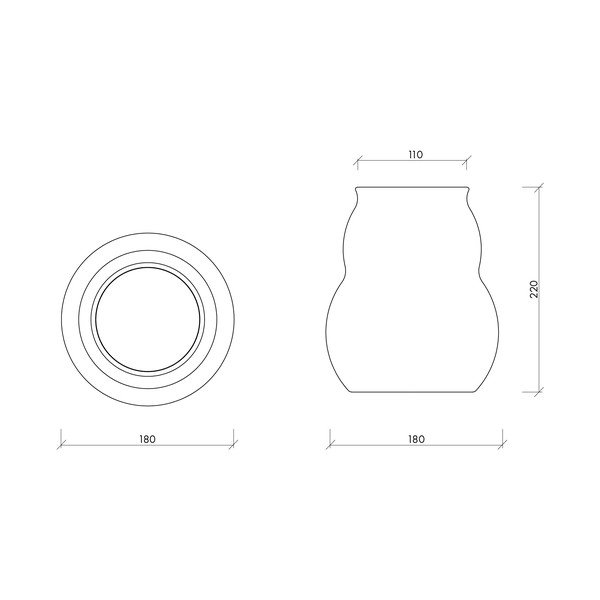 Тъмнокафява стъклена ръчна изработка ваза (височина 22 cm) Dam – noo.ma-image-4