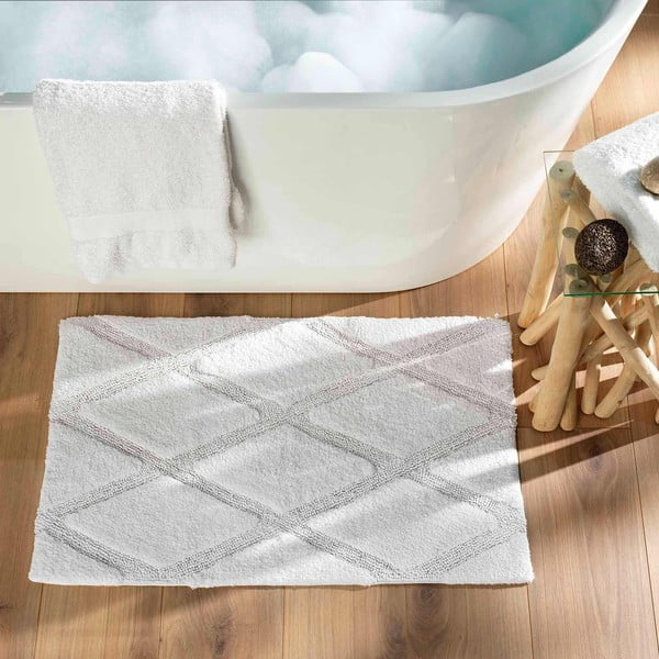 Бял килим за баня 50x80 cm Thais – douceur d'intérieur-image-1