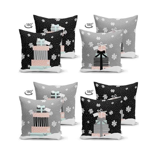 Калъфки за възглавници в комплект 4 бр. с коледни мотиви 43x43 cm Merry Christmas – Mila Home-image-2