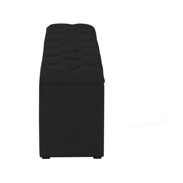 Černý otoman k posteli s úložným prostorem Kooko Home Manna, 47 x 180 cm-image-3