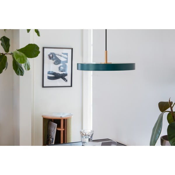 Тъмнозелено LED висящо осветително тяло с метален абажур ø 31 cm Asteria Mini – UMAGE-image-1