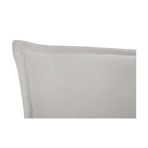 Светлосиво двойно тапицирано легло с място за съхранение с включена подматрачна рамка 140x200 cm Armie – Milo Casa-image-4