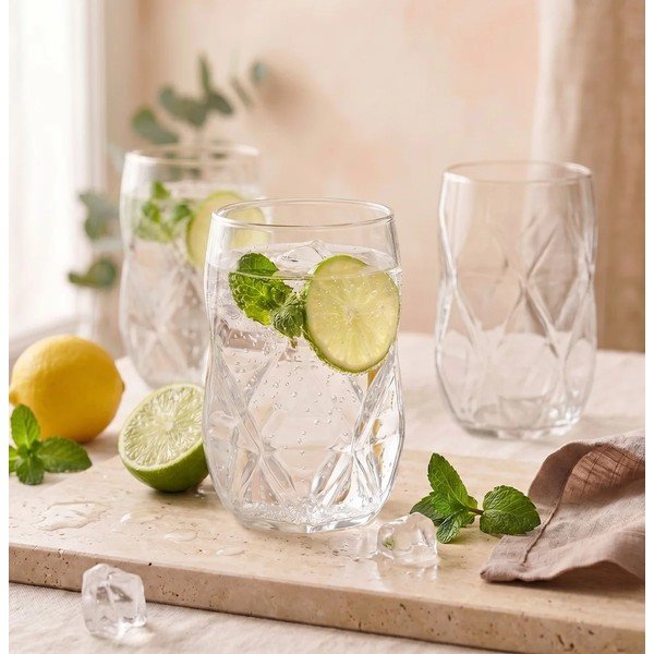 Стъклени чаши в комплект 6 бр. от боросиликатно стъкло 400 ml Geo – Vialli Design-image-1