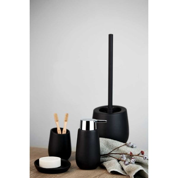 Черна керамична четка за тоалетна Badi - Wenko-image-1