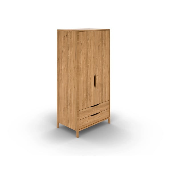 Гардероб от масивен дъб естествен 96x188 cm Twig – The Beds-image-2