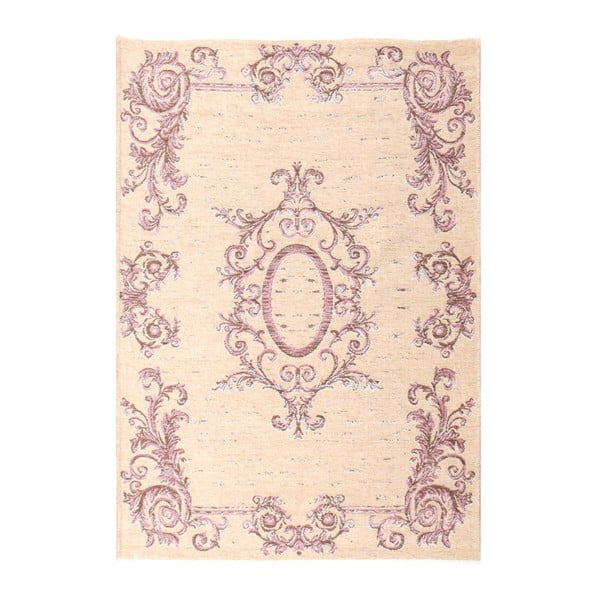 Oboustranný béžovo-růžový koberec Vitaus Ally, 77 x 200 cm
