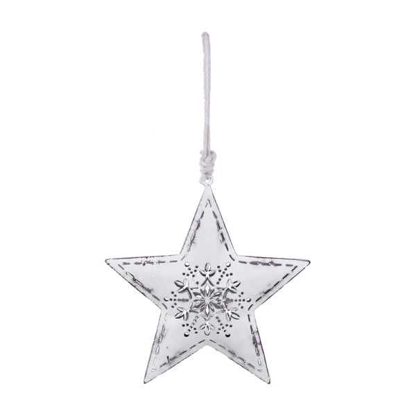 Малка висяща коледна украса във формата на звезда със снежинка Ego decor - Ego Dekor