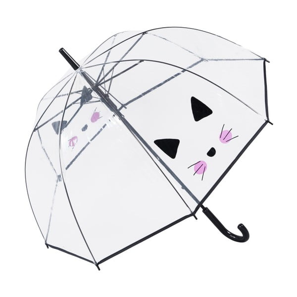 Transparentní holový deštník Birdcage Cute Cat, ⌀ 85 cm