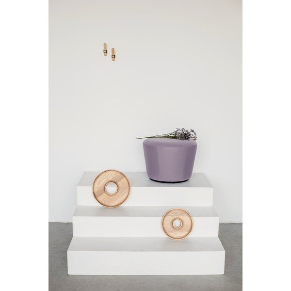 Коняк кафяв кожен пуф , ø 52 cm Naïve - EMKO-image-3