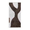 Бяло-кафява памучна пътека подходяща за пране 70x150 cm Figura – Mette Ditmer Denmark
