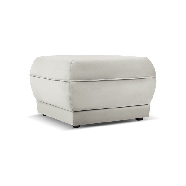 Бежова кадифена табуретка Lando - Micadoni Home-image-2