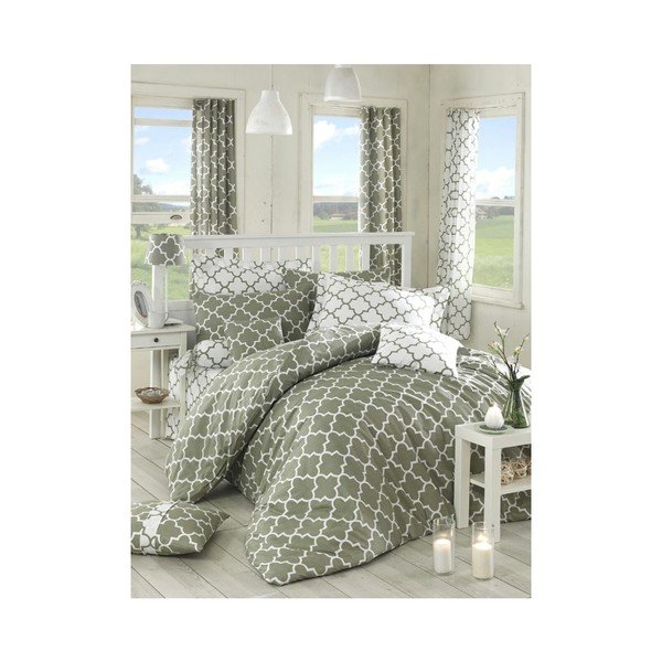 Bavlněné povlečení s prostěradlem na dvoulůžko Homedebleu Elodie, 200 x 220 cm-image-1