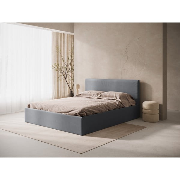 Сива тапицирана табла за легло 170,5x100 cm Remo – Micadoni -image-1