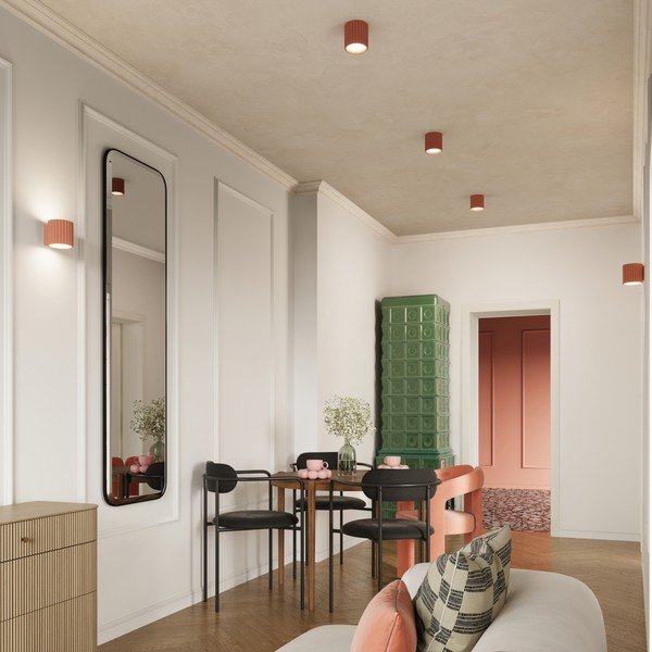 Прасковена стенна лампа ø 10 cm Zora – Sollux-image-4