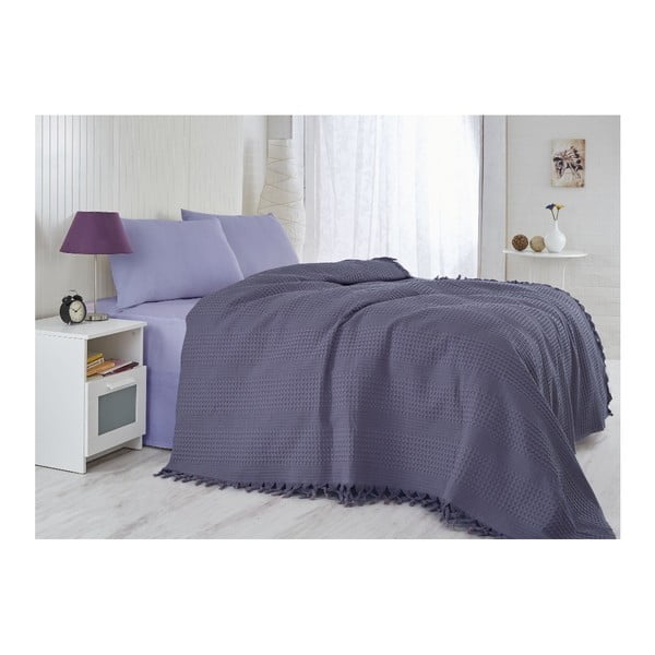 Лека памучна покривка за единично легло Grace Deep Purple, 180 x 240 cm - Mijolnir