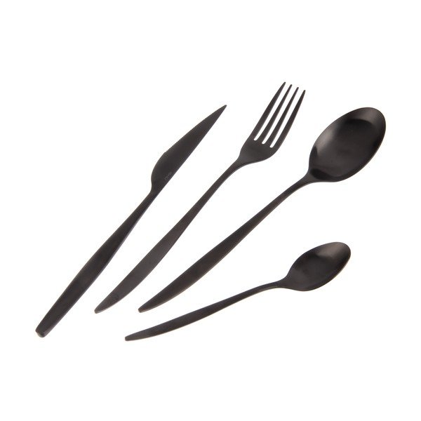 Черен прибори за хранене от неръждаема стомана 24 бр. – Orion