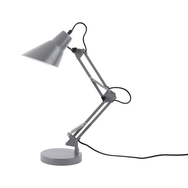 Сива желязна настолна лампа Fit - Leitmotiv