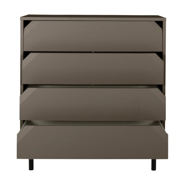 Тъмно сив висок скрин с чекмеджета 90x96 cm Corner - Tenzo-image-2