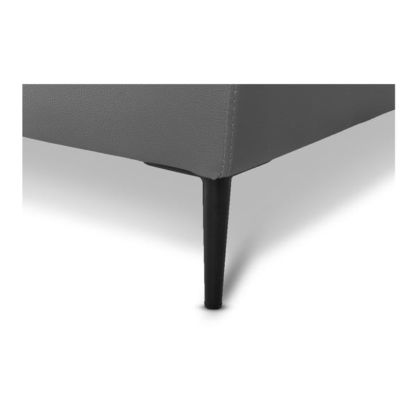 Сив двуместен диван Viktor от изкуствена кожа с възможност за облягане, широчина 217 cm - Furnhouse-image-2