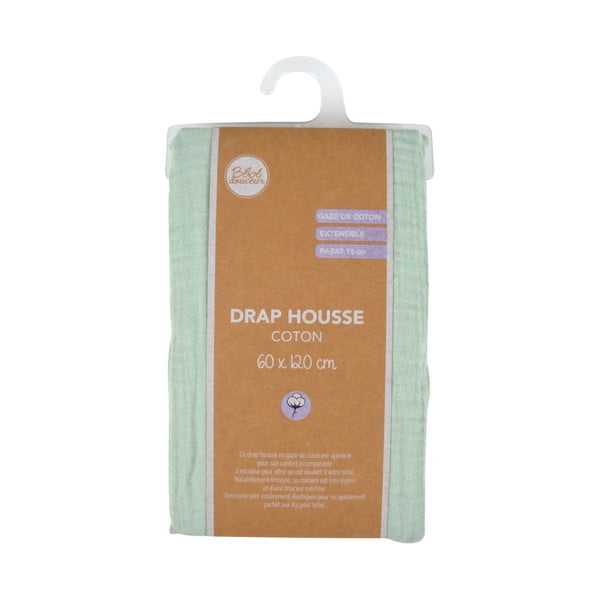Еластичен муселинов чаршаф за детско креватче 60x120 cm – Bébé Douceur-image-4