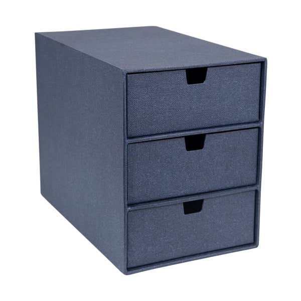 Синя кутия за чекмеджета с 3 чекмеджета Ingrid - Bigso Box of Sweden