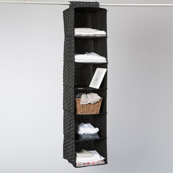 Černý závěsný organizér se 6 přihrádkami Compactor Garment-image-1