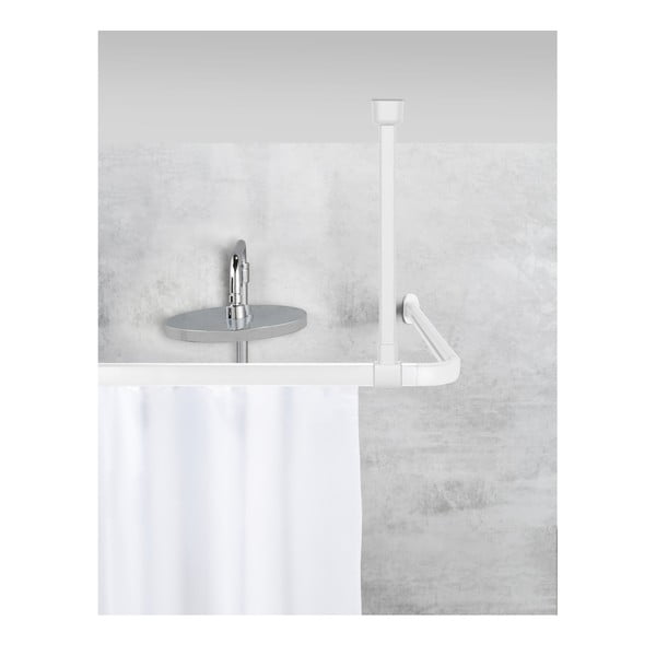 Бяла таванна скоба за душ завеса Era – Wenko-image-2