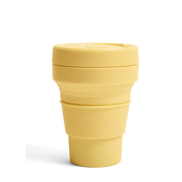 Жълта сгъваема чаша за пътуване Mimosa, 355 ml Pocket Cup - Stojo