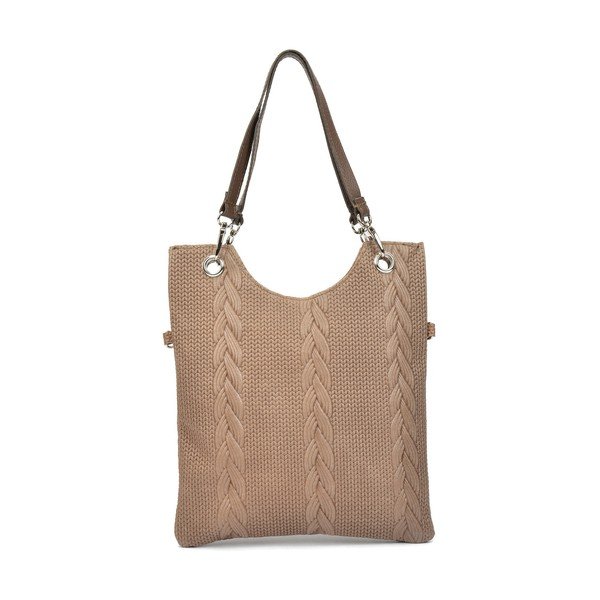Кафява кожена чанта Mangotti Zanya - Mangotti Bags-image-1